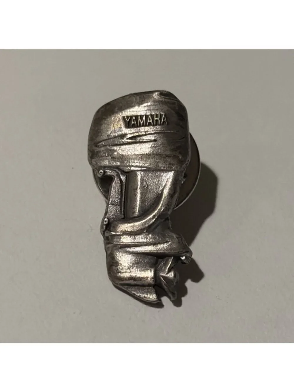 Vintage Yamaha Outboard Hat Lapel Pin Silver Tone Boating Fishing Marine 1990s